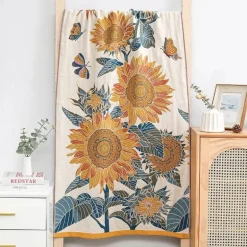 Badetuch mit Sonnenblumenmotiv – schnelltrocknend, großes Badetuch für den Pool