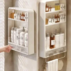 Badezimmerregal ohne Lochen – Unverzichtbarer Aufbewahrungs-Organizer