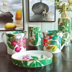 Badezimmerset „Tropical Rainforest“ – 5-teilige Sanitärkeramik