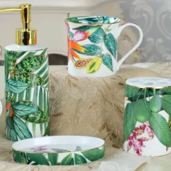 Badezimmerset „Tropical Rainforest“ – 5-teilige Sanitärkeramik