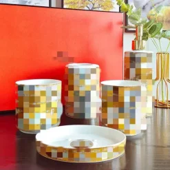 Badezimmerset „Tropical Rainforest“ – 5-teilige Sanitärkeramik