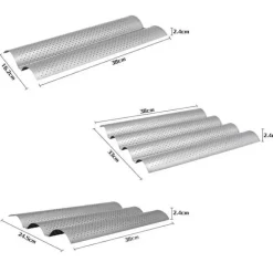 Baguette-Backblech - Wellenform für französisches Brot
