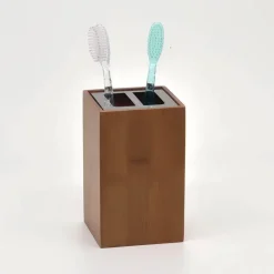 Bamboo Bathroom Accessory Set - Eco-Friendly Organizers