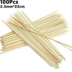 Bambus-Grillspieße – Umweltfreundliche Campingspieße, 100er-Pack