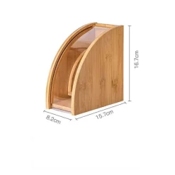 Bambus-Kaffeefilterhalter mit Staubschutzhülle, Aufbewahrungslösung für 100 Stück