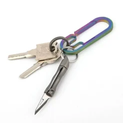 Bambus-Schlüsselanhängermesser - EDC-Werkzeug aus Titanlegierung