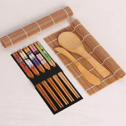 Bambus-Sushi-Maker-Set – Sushi-Roll-Set mit Klingenvorhang