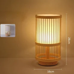 Bambus-Tischlampe – umweltfreundliche handgefertigte Leuchte