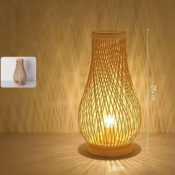 Bambus-Tischlampe – umweltfreundliche handgefertigte Leuchte