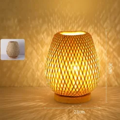 Bambus-Tischlampe – umweltfreundliche handgefertigte Leuchte