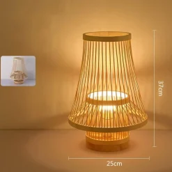 Bambus-Tischlampe – umweltfreundliche handgefertigte Leuchte