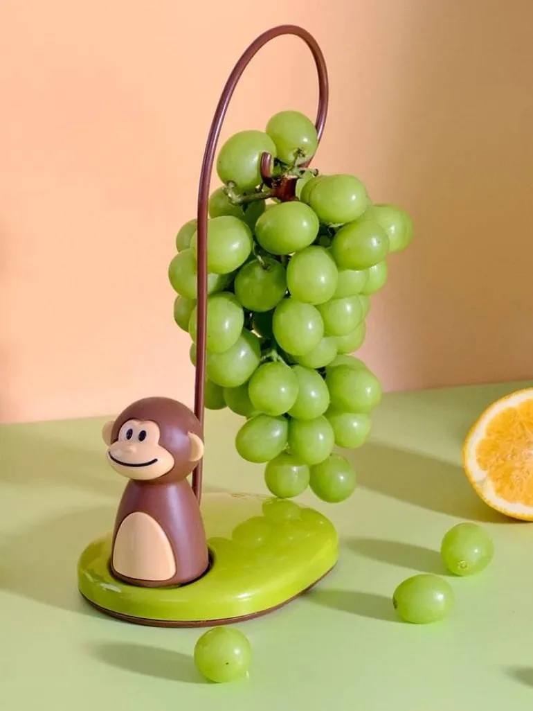 Bananenhänger mit Affenmotiv – süßer Obstständer für die Küche