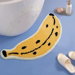 Bananova Banana Bath Mat – Tufted Anti-Skid Playful Area Rug