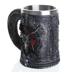 Baphomet Bierkrug aus Edelstahl – Einzigartiges Bardekor