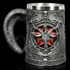 Baphomet Bierkrug aus Edelstahl – Einzigartiges Bardekor