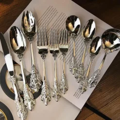 Barockes Silberbesteck-Set - 10-teilige Besteckkollektion