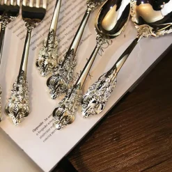 Barockes Silberbesteck-Set - 10-teilige Besteckkollektion