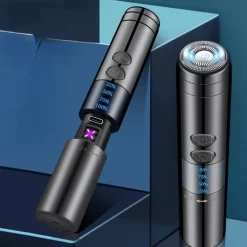 Bartschneider-Feuerzeug-Kombination – wiederaufladbares, winddichtes Pflegewerkzeug