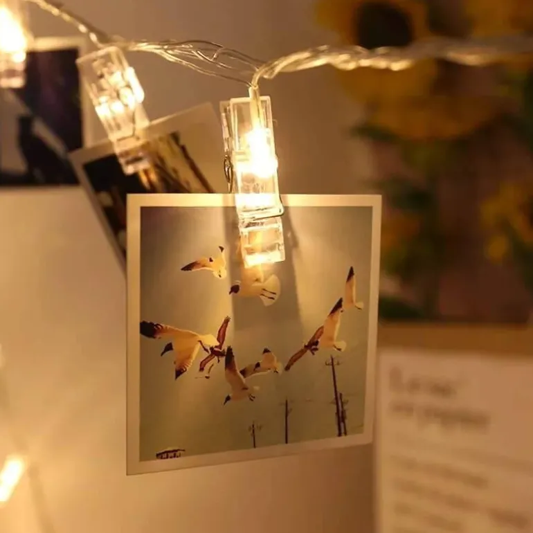 Batteriebetriebene LED-Lichterketten - Dekorative Klemmlichter