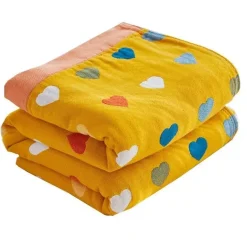 Baumwoll-Überwurfdecke mit Cartoon-Löwe ​​für Bett und Sofa