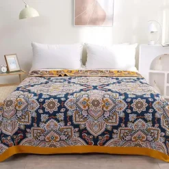 Baumwollgazedecke - Weiches Boho-Dekor für Bett und Sofa