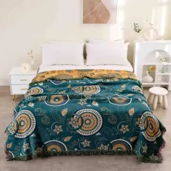 Baumwollgazedecke - Weiches Boho-Dekor für Bett und Sofa