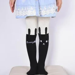 Baumwollstrumpfhose mit Cartoon-Katze – Niedliche bedruckte Strumpfhose