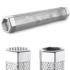 BBQ-Räucherrohr aus Edelstahl – Sechseckiges Design für verbesserten Geschmack