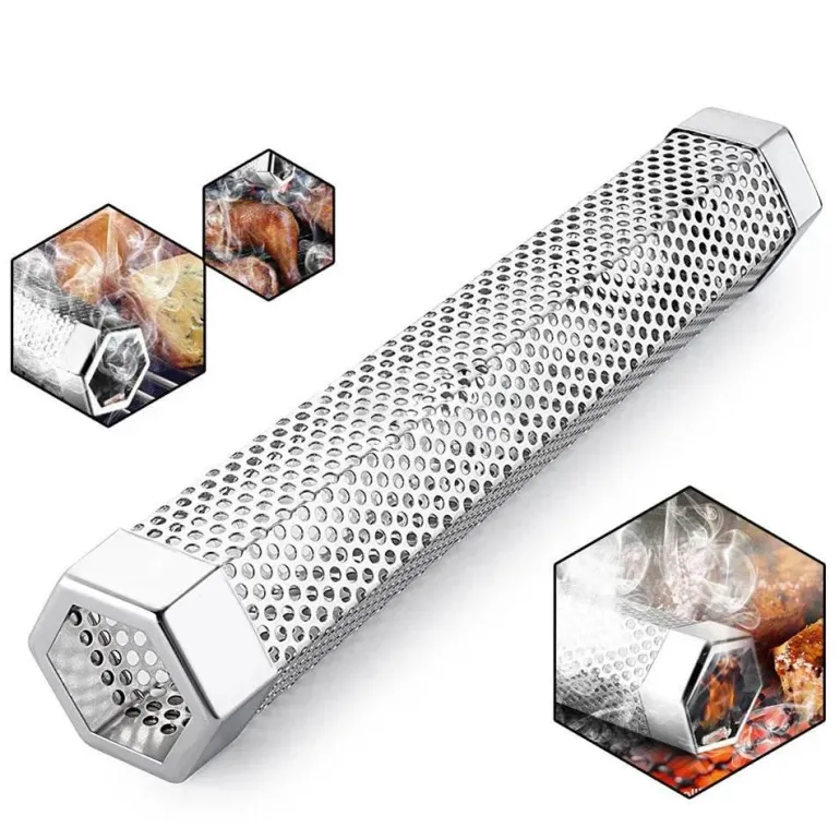 BBQ-Räucherrohr aus Edelstahl – Sechseckiges Design für verbesserten Geschmack