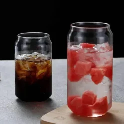 Becher aus Borosilikatglas mit Bambusdeckel – umweltfreundliches Trinkgeschirr