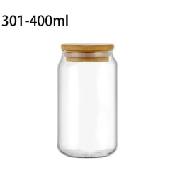 Becher aus Borosilikatglas mit Bambusdeckel – umweltfreundliches Trinkgeschirr