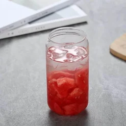 Becher aus Borosilikatglas mit Bambusdeckel – umweltfreundliches Trinkgeschirr