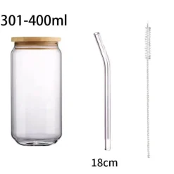 Becher aus Borosilikatglas mit Bambusdeckel – umweltfreundliches Trinkgeschirr