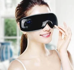 Beheiztes kabelloses Augenmassagegerät – wiederaufladbares Gerät zur Druckentlastung durch Luft