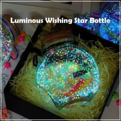 Beleuchtete Wunschflasche - Magisches Dekolicht