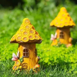 Beleuchtetes Sonnenblumen-Baumhaus – beleuchtete Gartendekoration