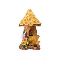 Beleuchtetes Sonnenblumen-Baumhaus – beleuchtete Gartendekoration