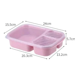 Bento-Box-Set für Kinder aus Weizenstroh mit Lunchtasche