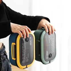 Bento-Lunchbox für Kinder – 2-lagiger, mikrowellengeeigneter Lebensmittelbehälter für die Schule und Outdoor-Aktivitäten