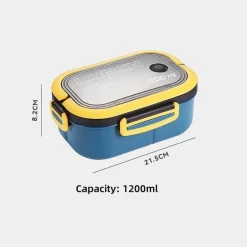 Bento-Lunchbox für Kinder – 2-lagiger, mikrowellengeeigneter Lebensmittelbehälter für die Schule und Outdoor-Aktivitäten