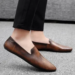 Bequeme Leder-Slipper für Herren