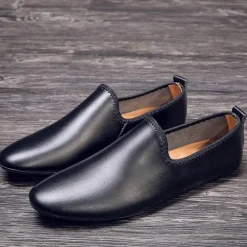 Bequeme Leder-Slipper für Herren