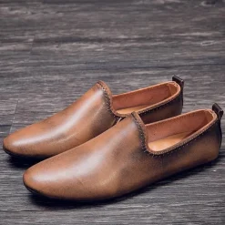 Bequeme Leder-Slipper für Herren