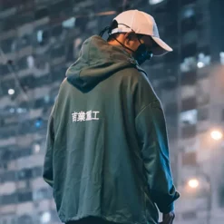 Übergroßer Hip-Hop-Hoodie – Japanischer Streetwear-Pullover
