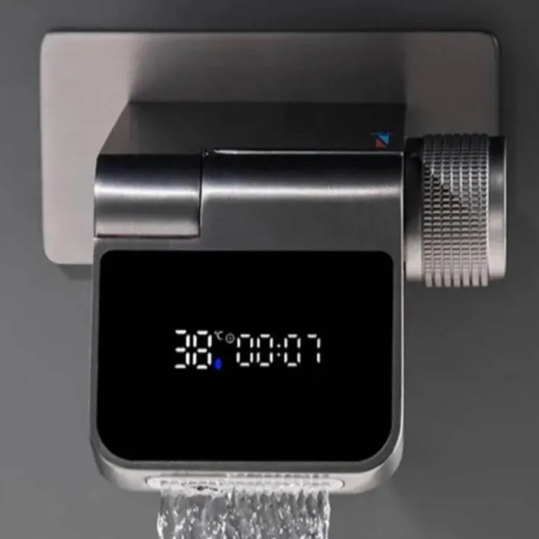 Berührungsloser LED-Wasserhahn – Einstellbarer Durchfluss, moderner Wasserhahn für das Badezimmer
