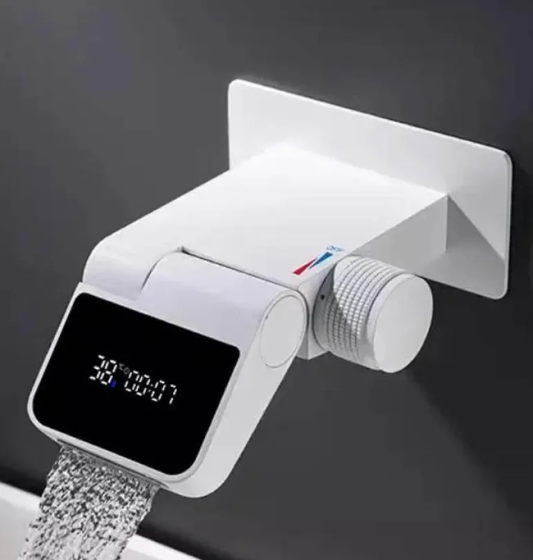 Berührungsloser LED-Wasserhahn – Einstellbarer Durchfluss, moderner Wasserhahn für das Badezimmer