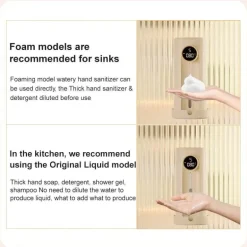 Berührungsloser Schaumseifenspender - Automatisches Desinfektionsmittel mit LED-Bewegungssensor