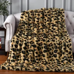 Überwurfdecke mit Leopardenmuster – Weiche Laura-Decke
