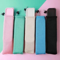 Bestecketui aus Baumwollleinen – Reise-Esstasche mit Kordelzug