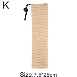 Bestecketui aus Baumwollleinen – Reise-Esstasche mit Kordelzug